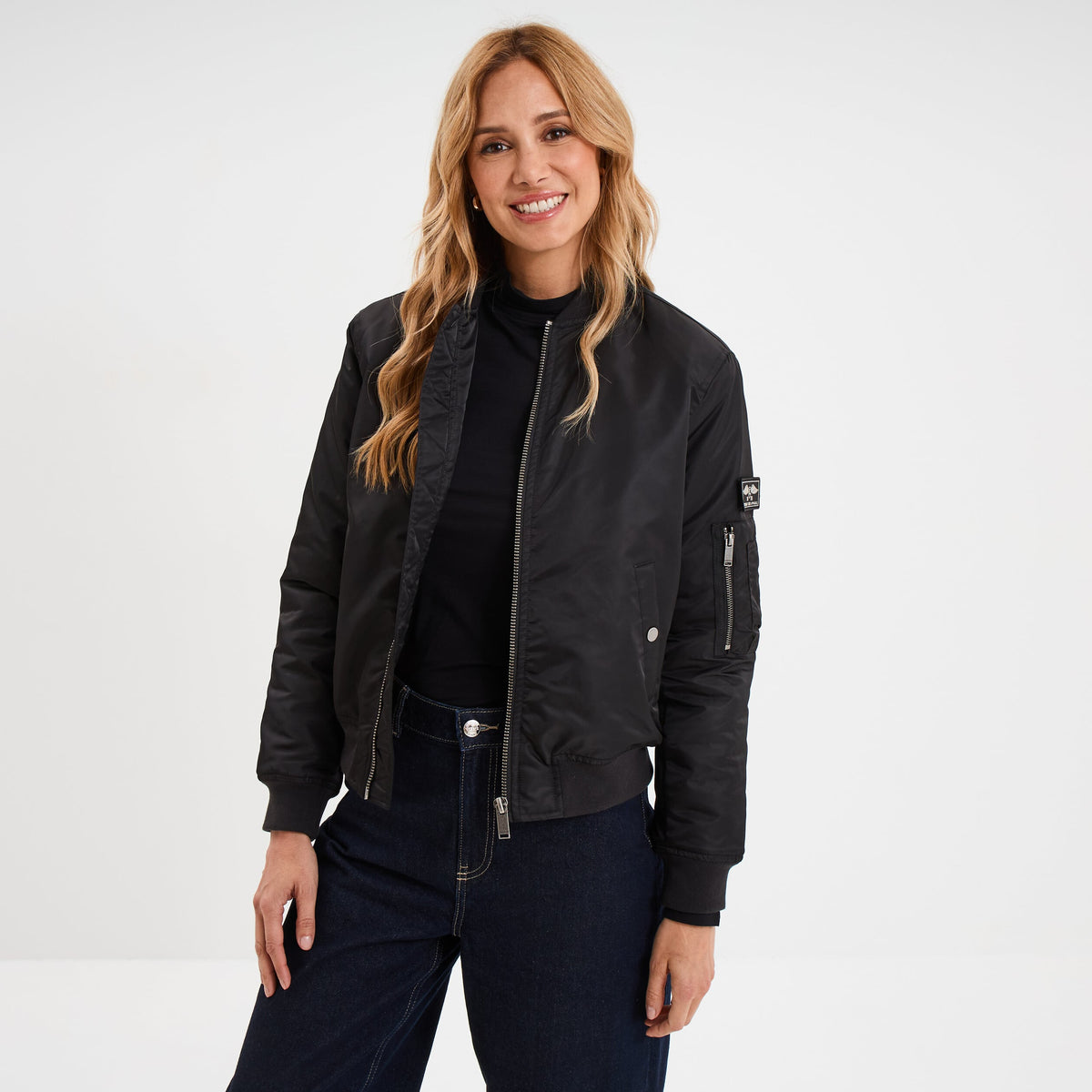 Blouson déperlant col teddy vert kaki femme - 3