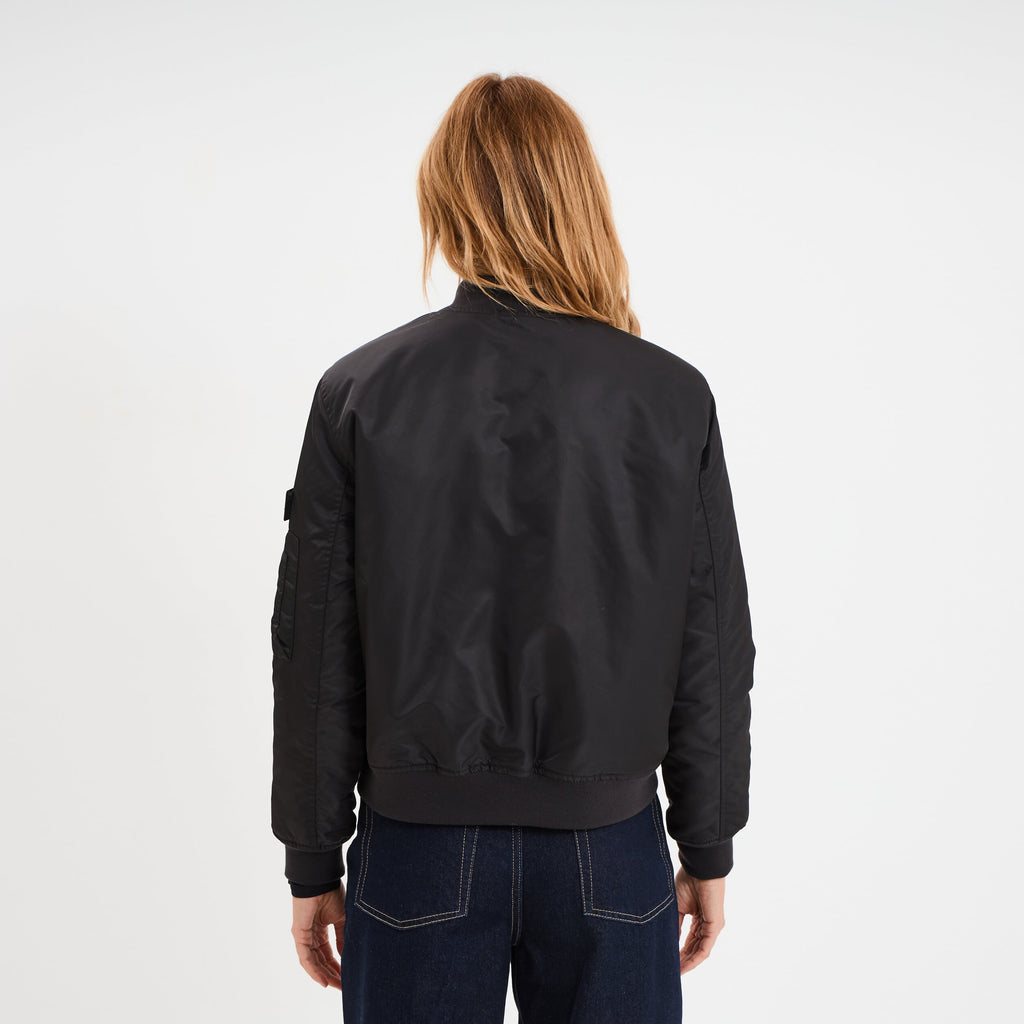 Blouson déperlant col teddy vert kaki femme - 4