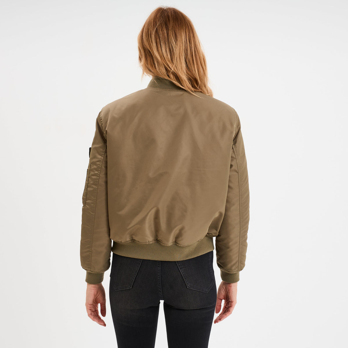 Blouson déperlant col teddy vert kaki femme - 2