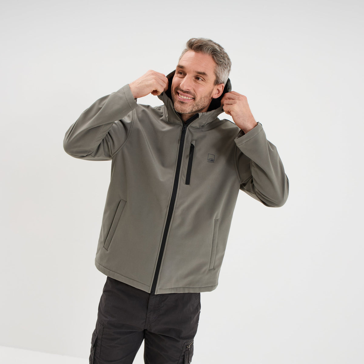 Blouson déperlant fourré à capuche noir homme - 5