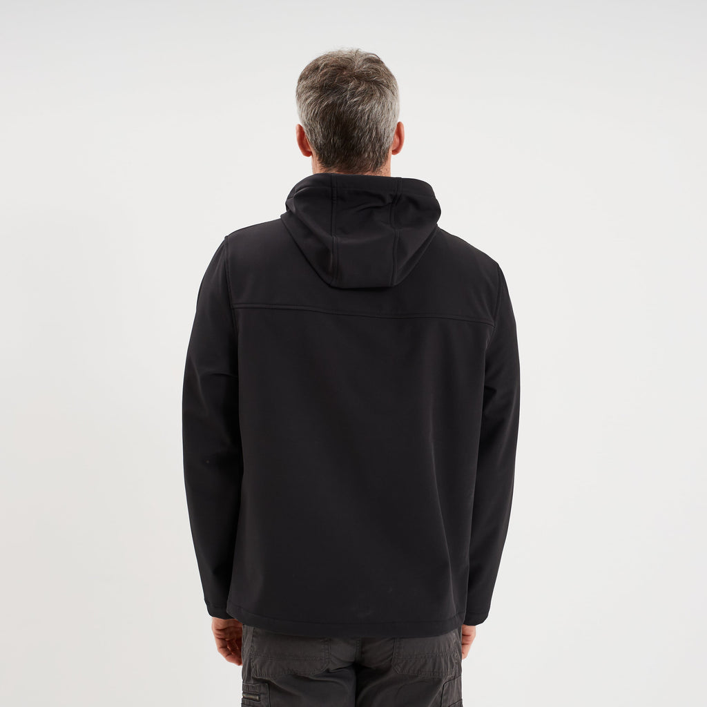 Blouson déperlant fourré à capuche noir homme - 2