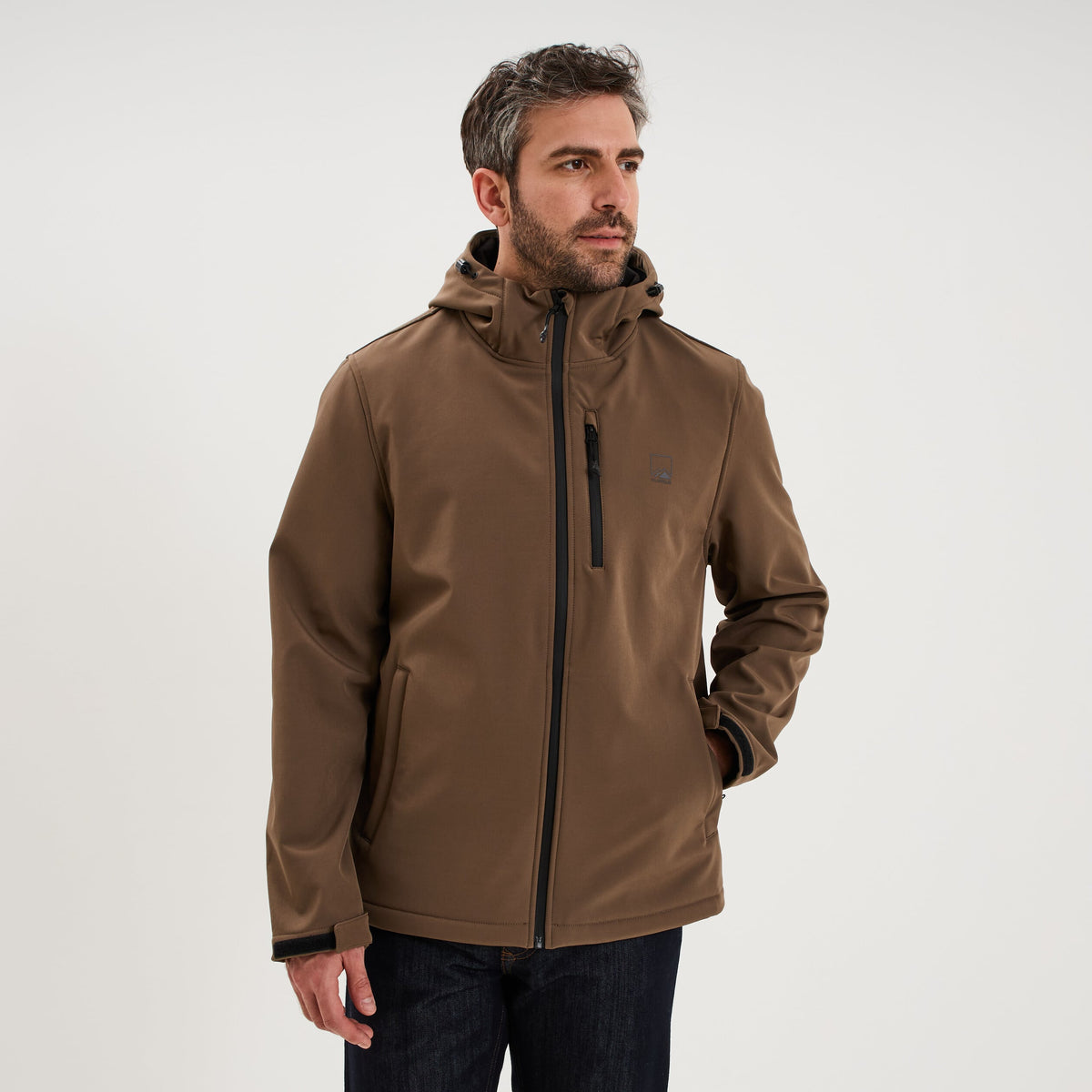 Blouson déperlant fourré à capuche noir homme - 3
