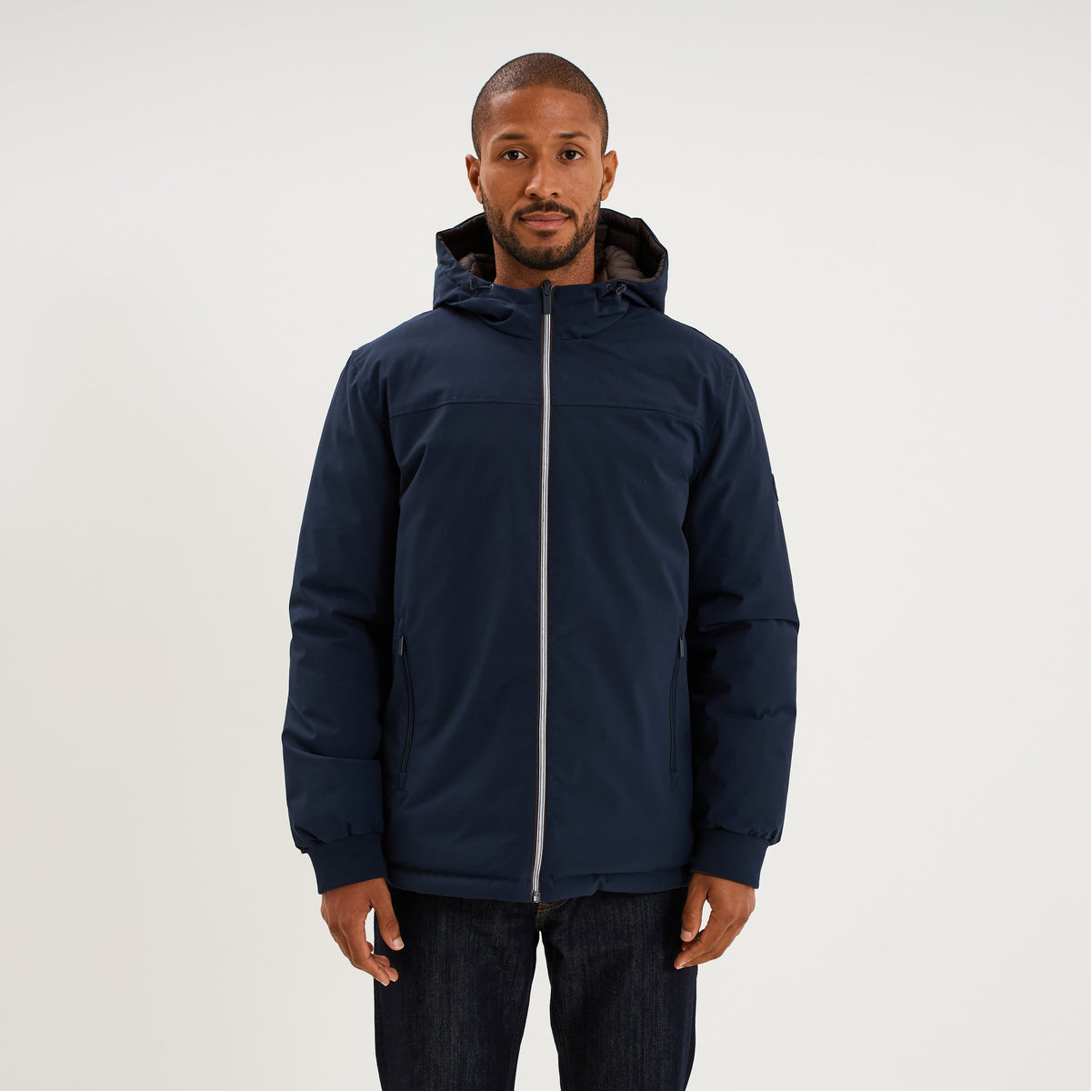 Blouson réversible à capuche zippé beige homme - 3