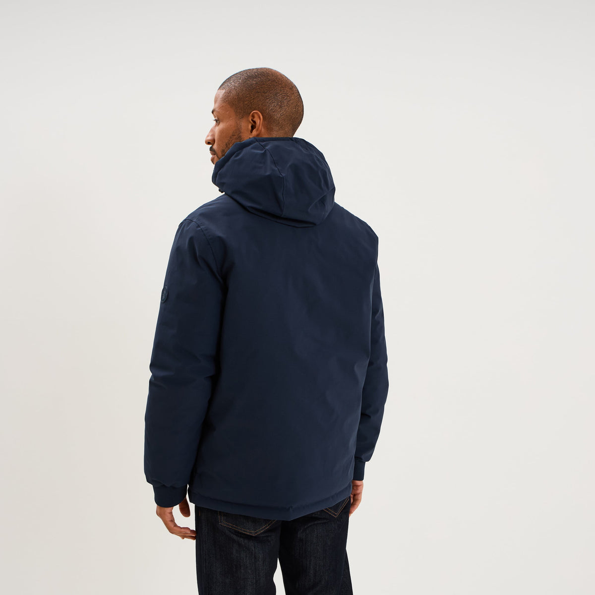 Blouson réversible à capuche zippé beige homme - 4