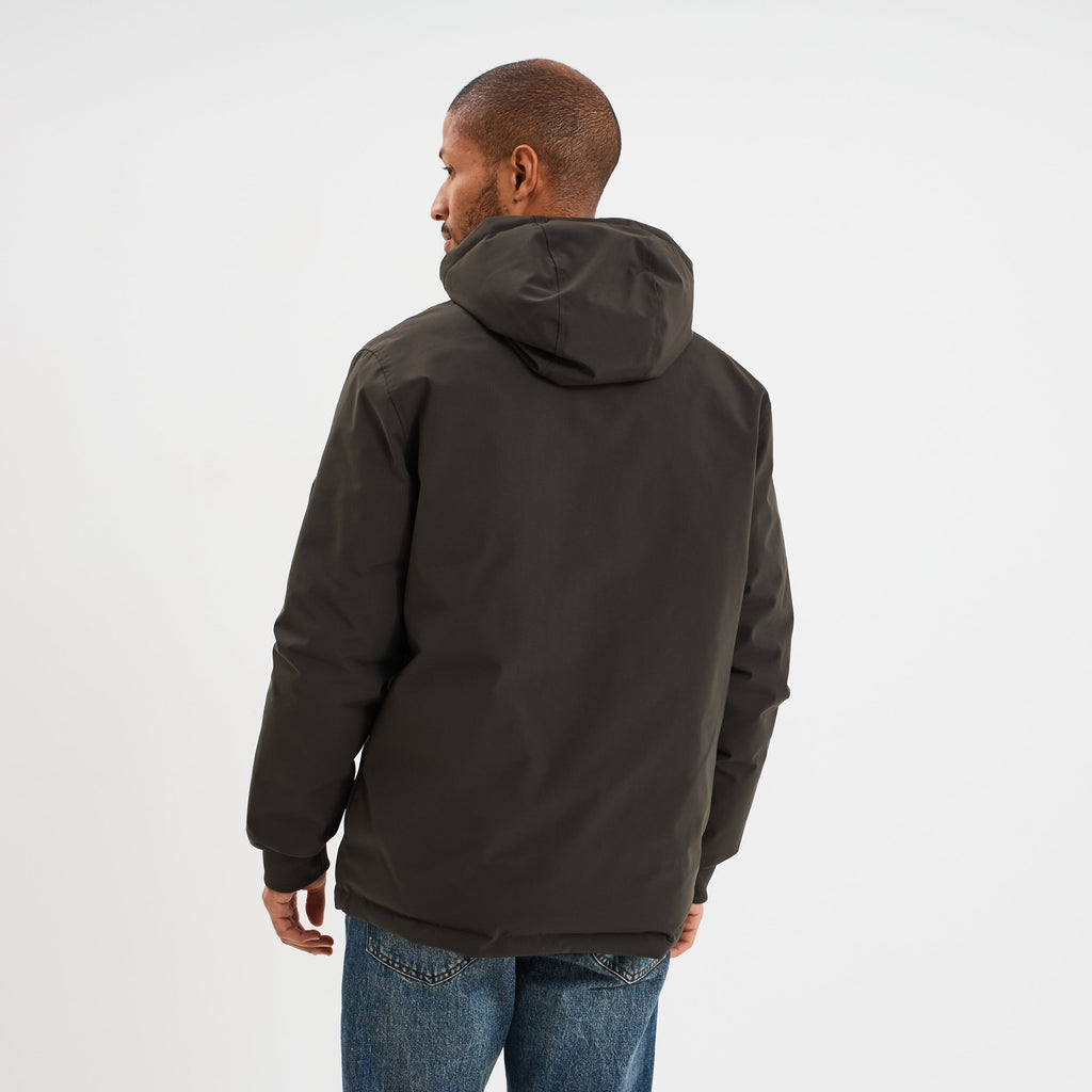 Blouson réversible à capuche zippé beige homme - 8