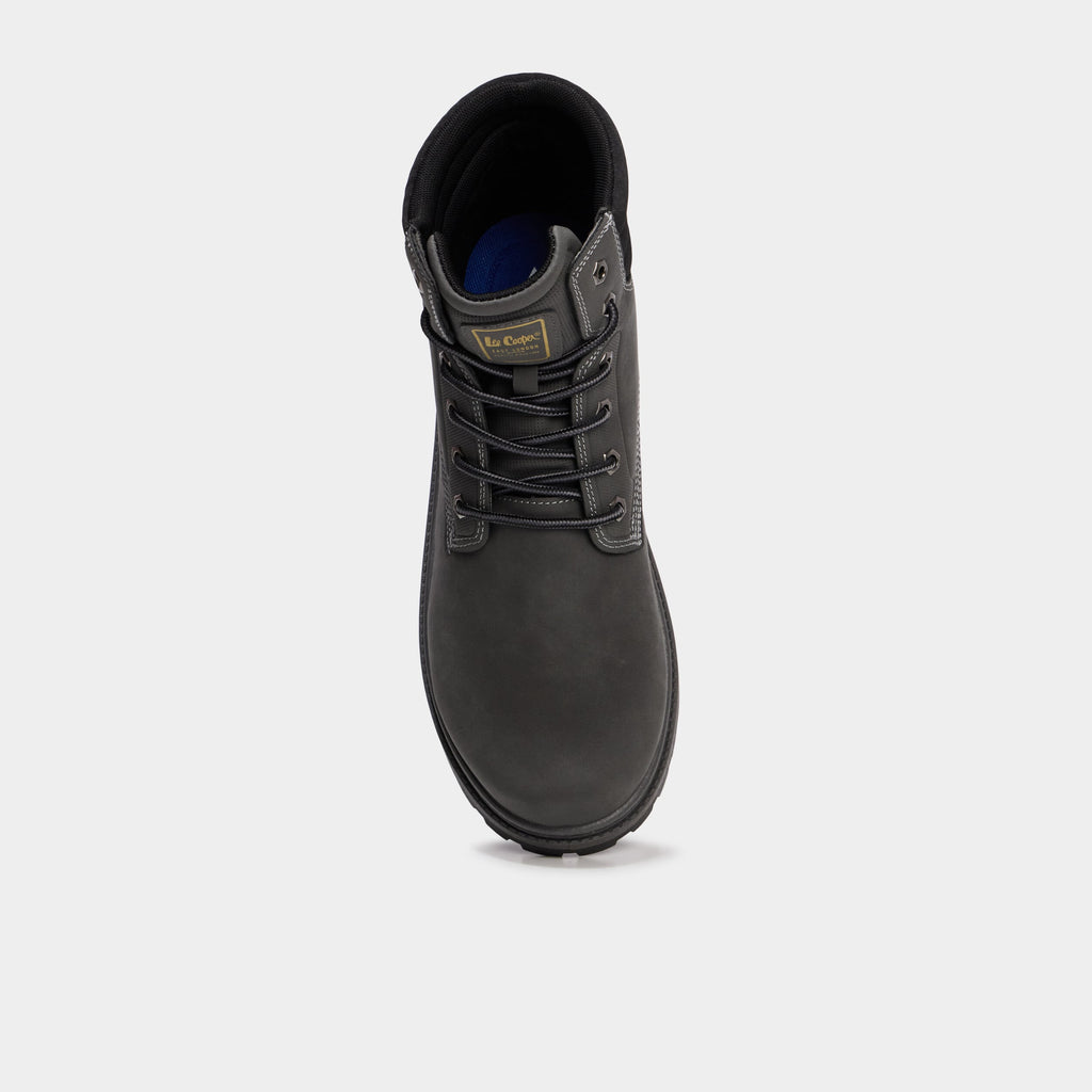 Boots à lacets avec semelle crantée marron homme - 4