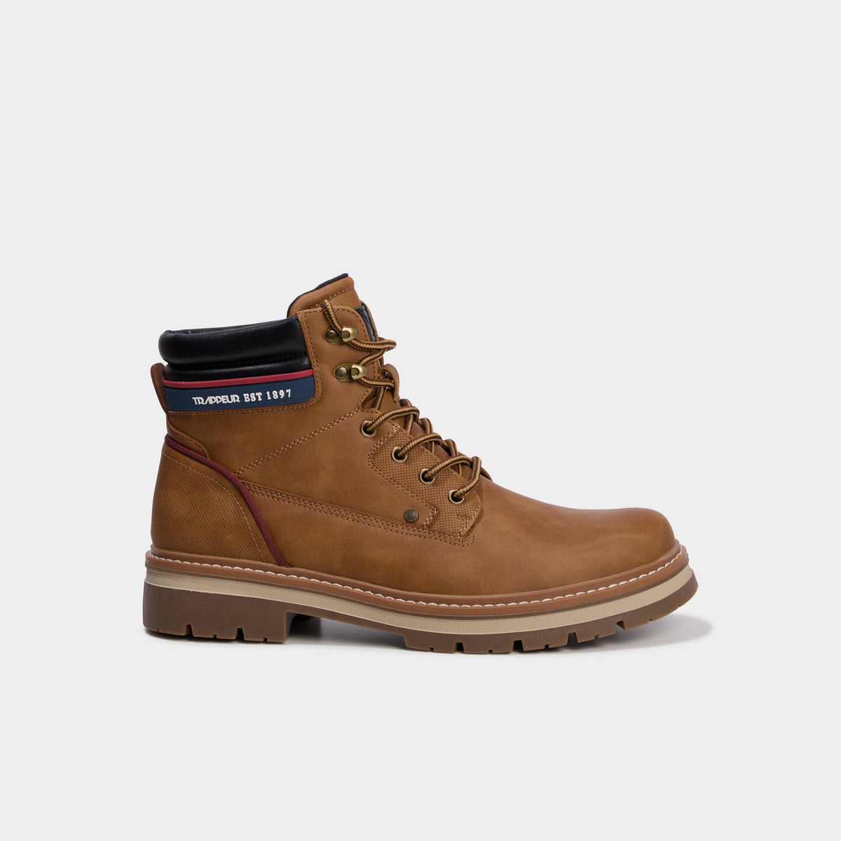Boots à lacets avec semelle crantée marron clair homme - 2