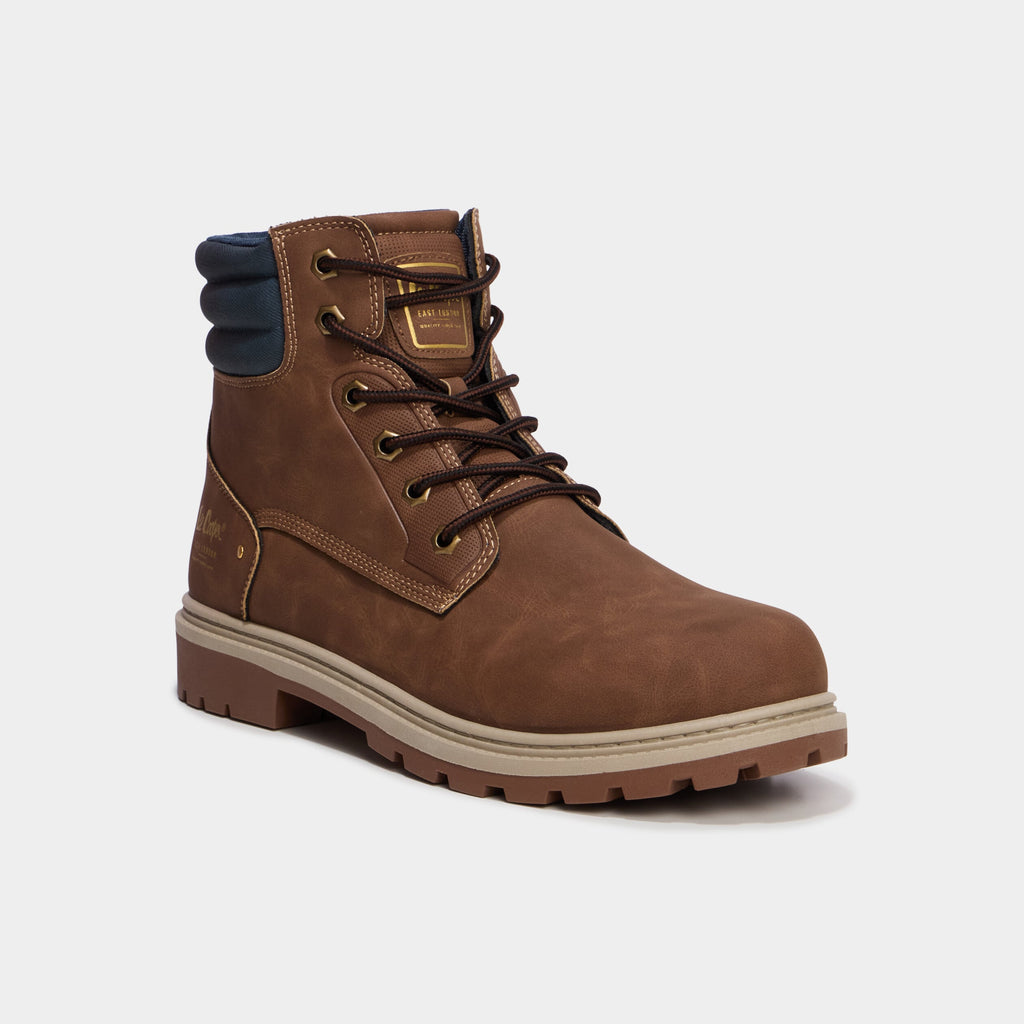 Boots à lacets avec semelle crantée marron homme - 1