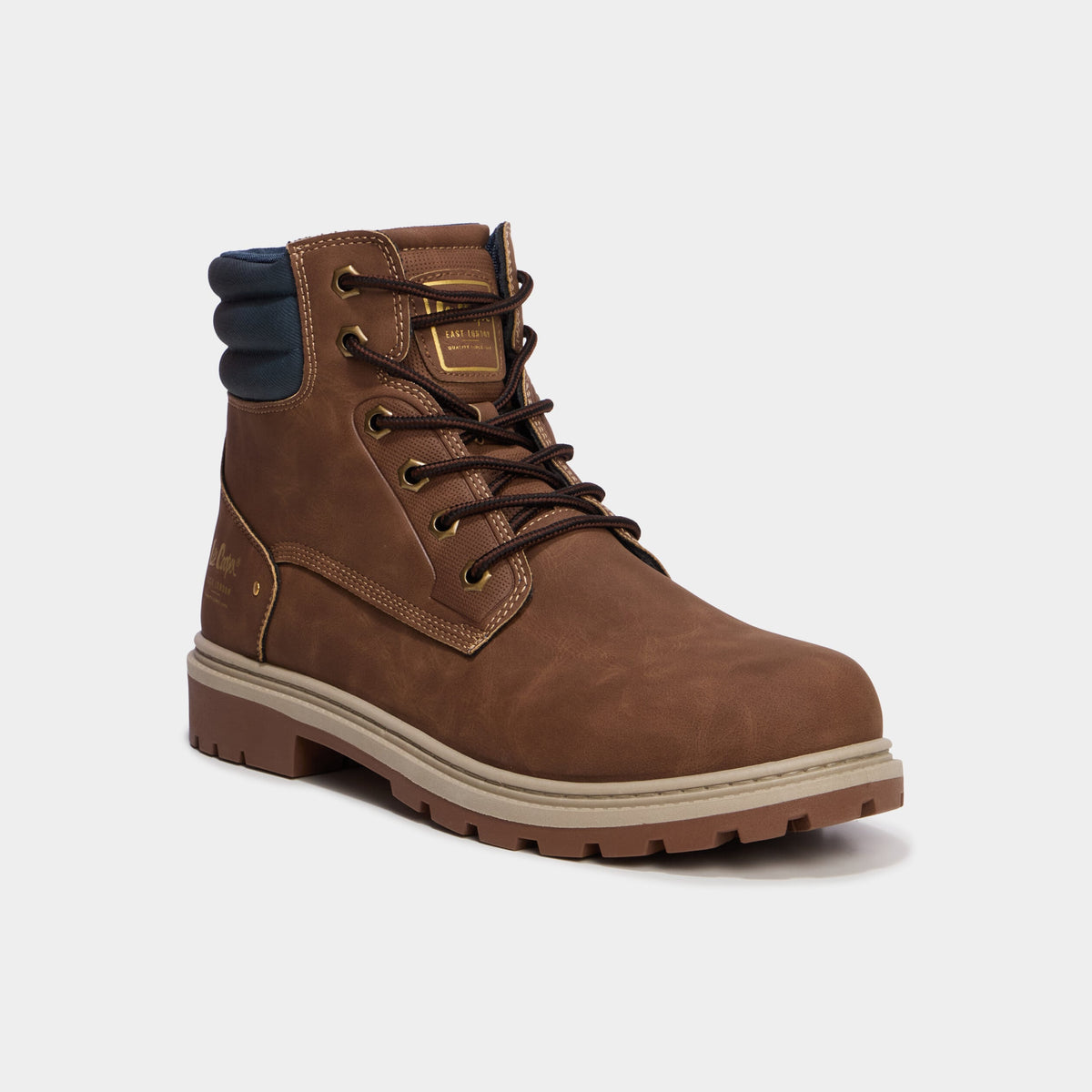 Boots à lacets avec semelle crantée marron homme - 1