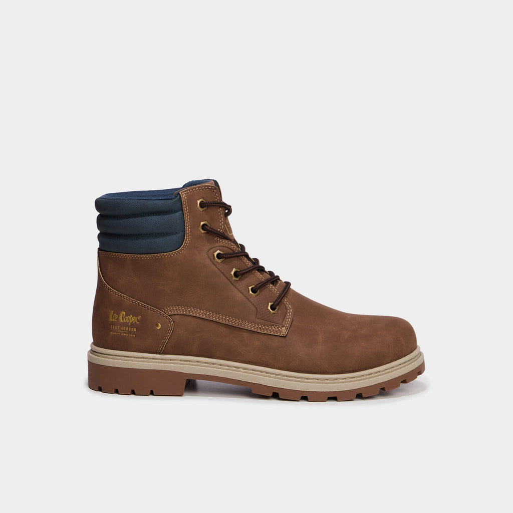 Boots à lacets avec semelle crantée marron homme - 2
