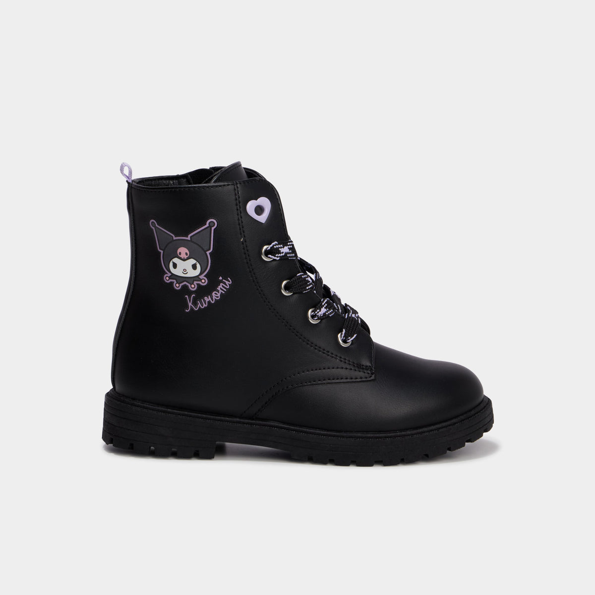 Boots à lacets crantées Kuromi noir fille - 2