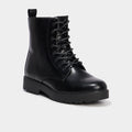 Boots à lacets talons noir femme - 1
