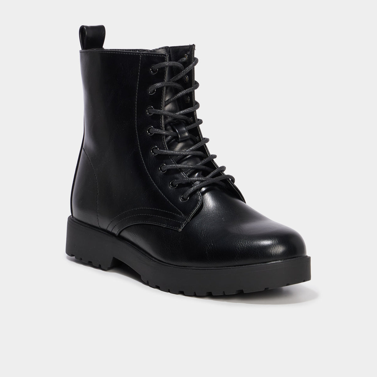 Boots à lacets talons noir femme - 1