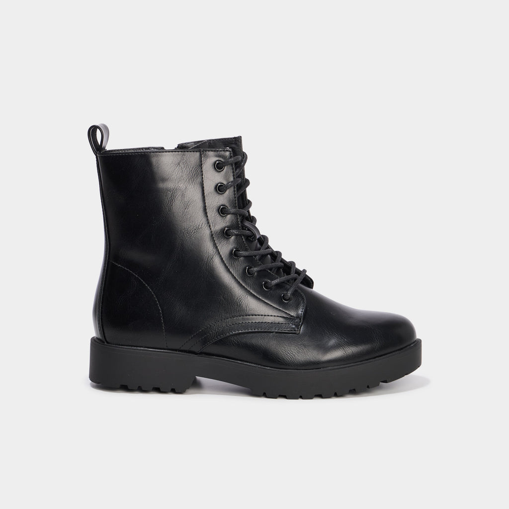 Boots à lacets talons noir femme - 2