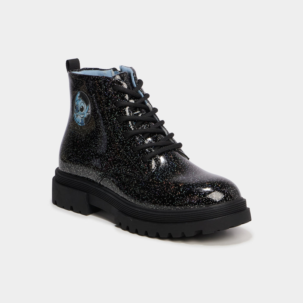 Boots à paillettes Stitch noir fille - 1