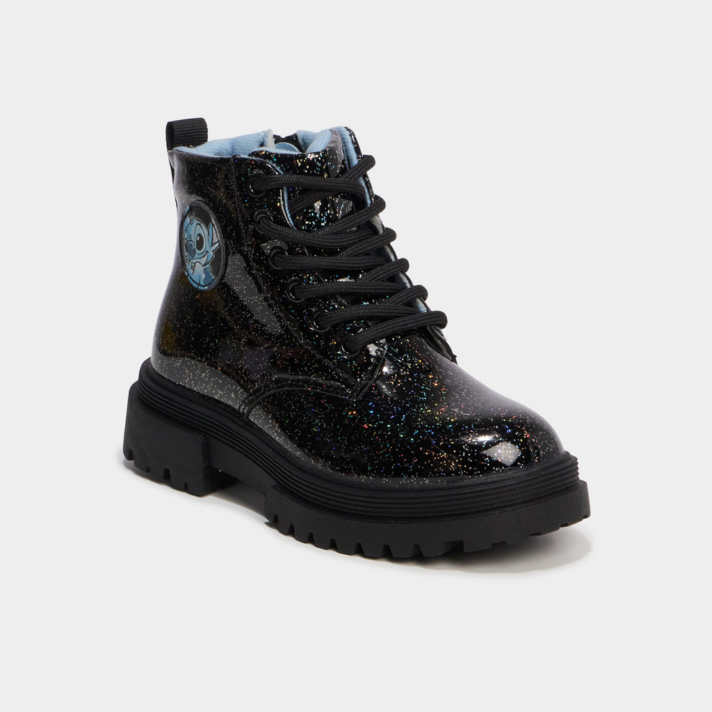 Boots à paillettes Stitch noir fille - 1