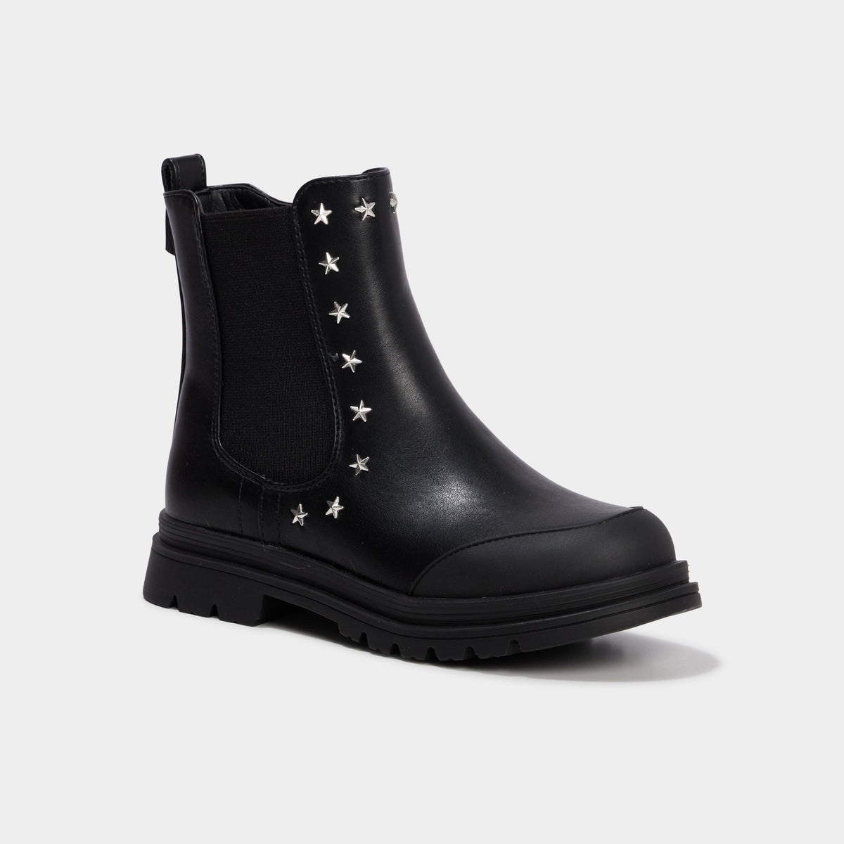 Boots avec clous à fermeture zippée noir fille - 1