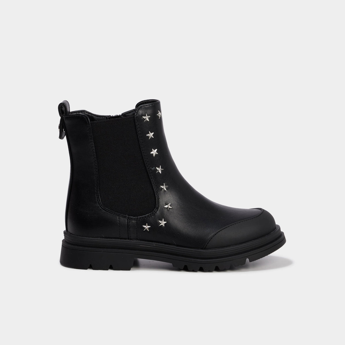 Boots avec clous à fermeture zippée noir fille - 2