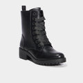 Boots avec lacets et talons noir femme - 1