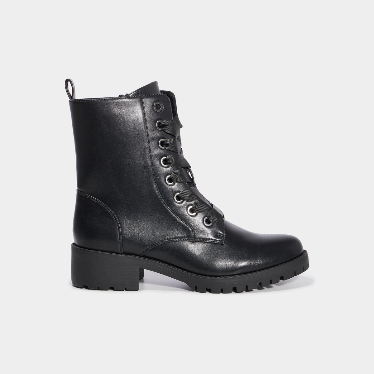 Boots avec lacets et talons noir femme - 2