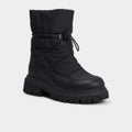 Boots avec lien à coulisse noir fille - 1