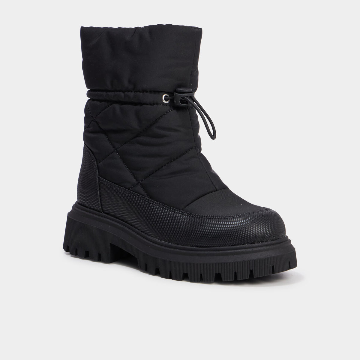 Boots avec lien à coulisse noir fille - 1