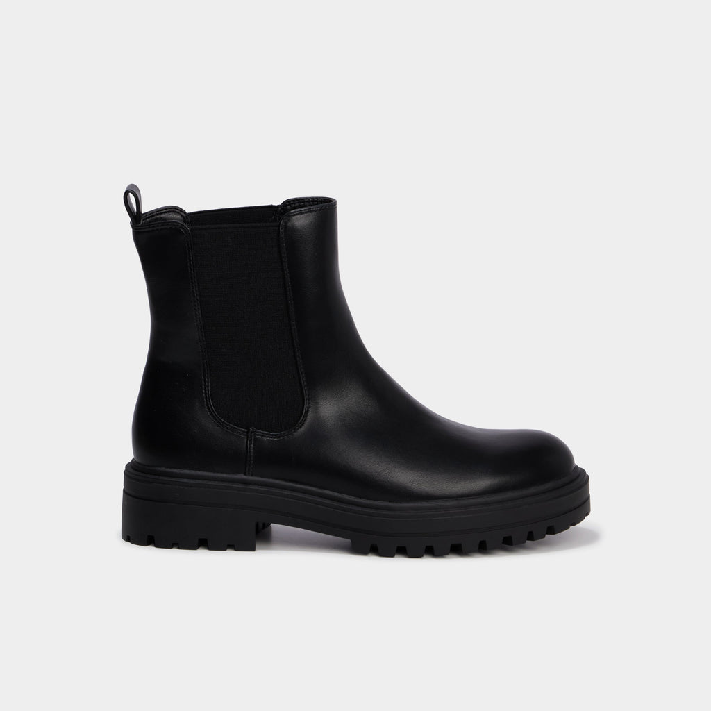 Boots chelsea crantées noir femme - 2