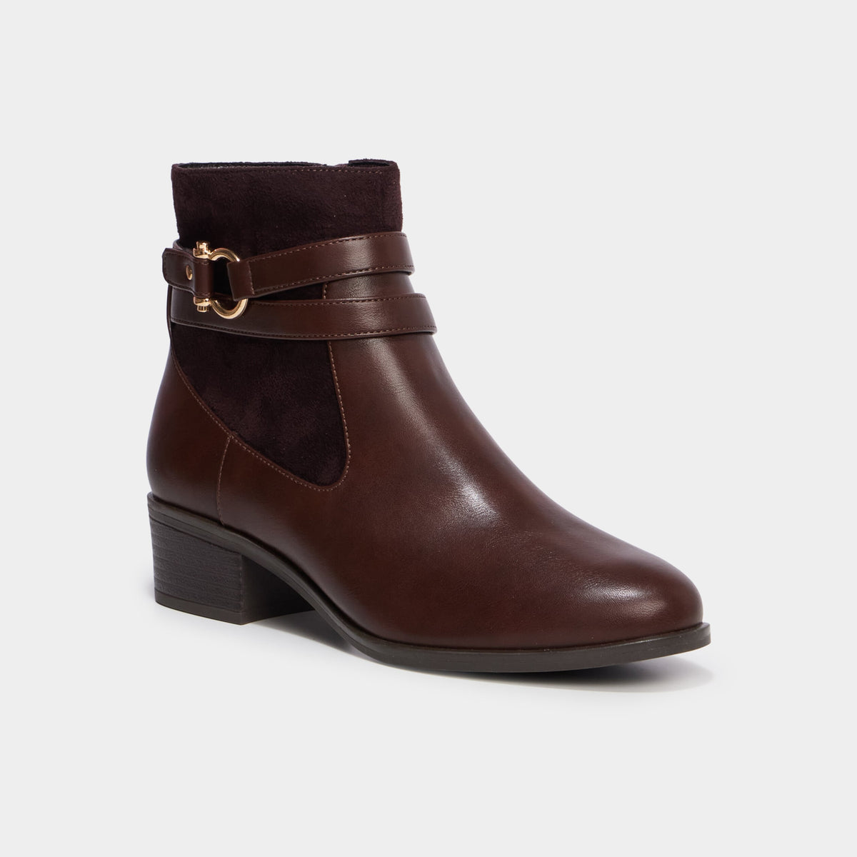 Boots chelsea détails boucles noir femme - 3