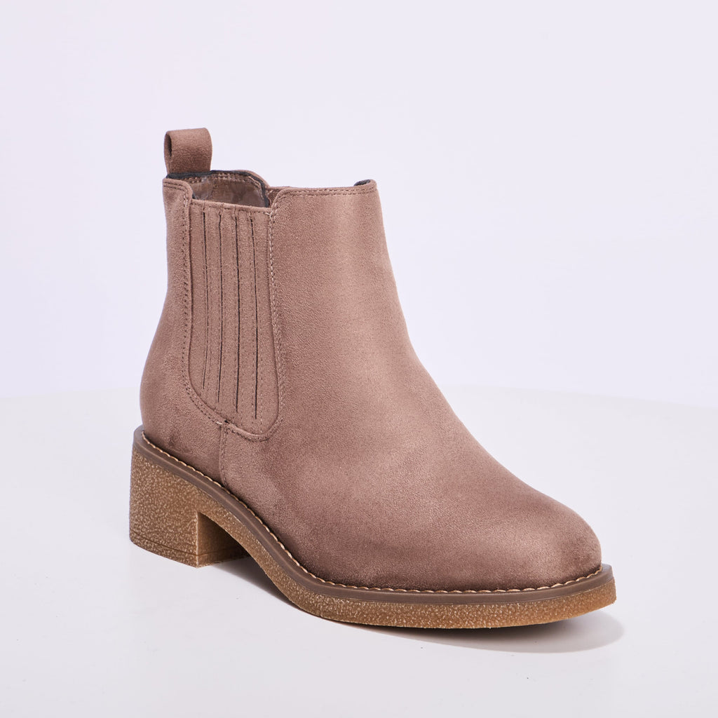 Boots chelsea taupe femme - 1