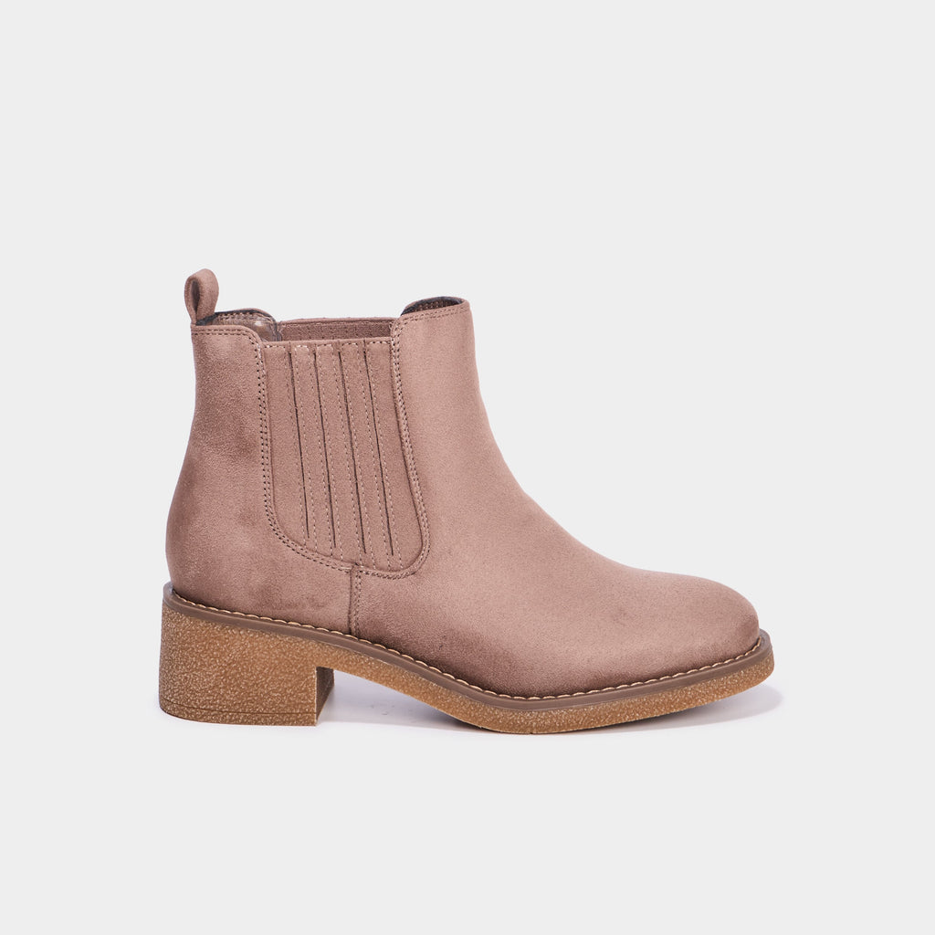 Boots chelsea taupe femme - 2