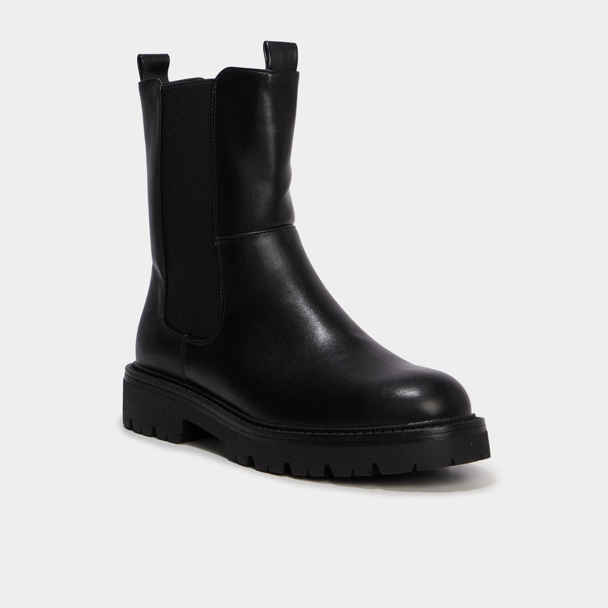 Boots chelsea zippées noir femme - 1