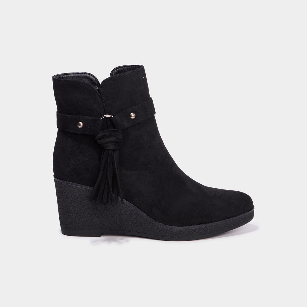 Boots compensées vert kaki femme - 4