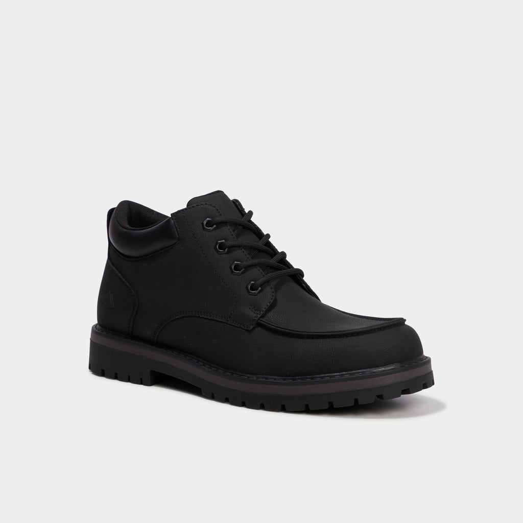 Boots crantées à lacets noir homme - 1