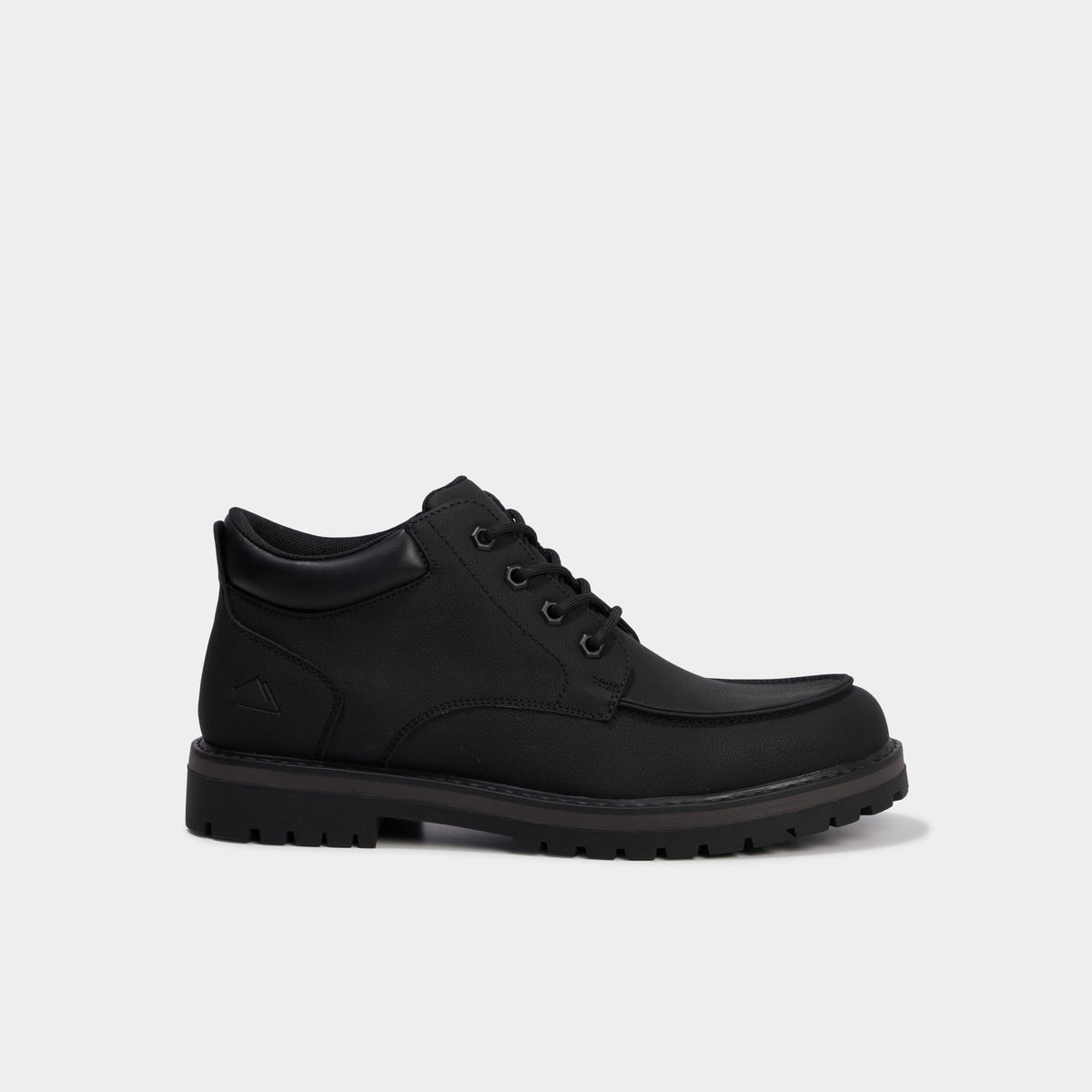 Boots crantées à lacets noir homme - 2