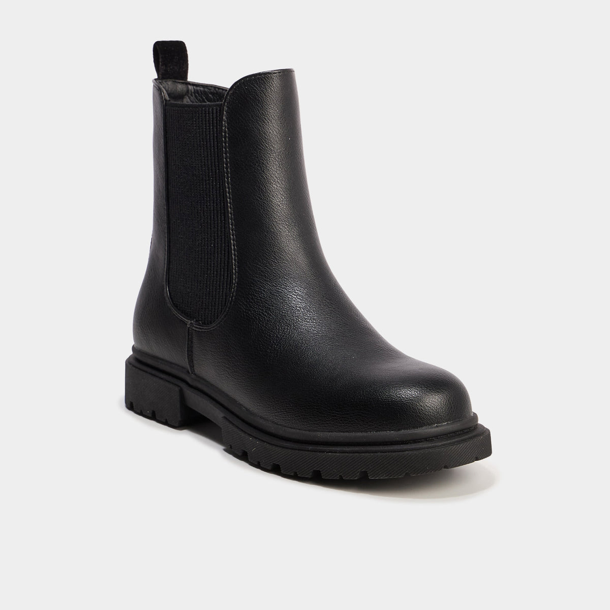 Boots crantées noir fille - 1