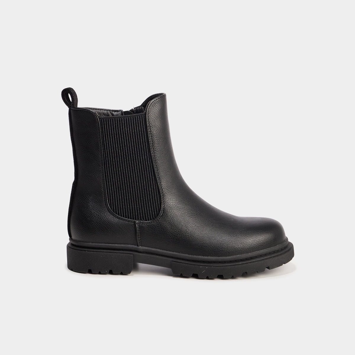 Boots crantées noir fille - 2