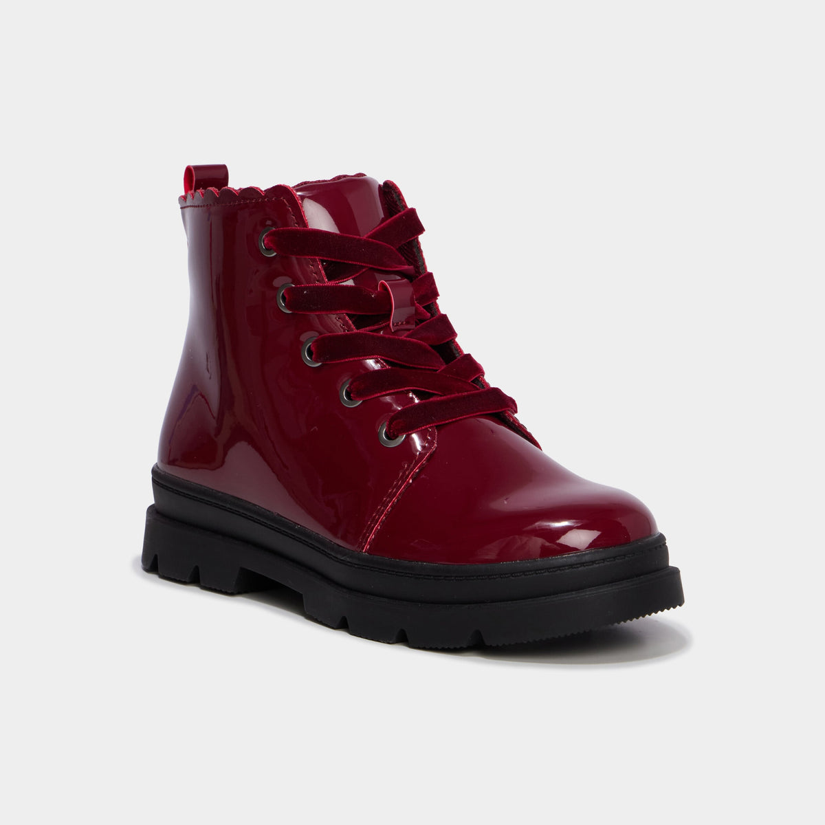 Boots crantées vernies noir fille - 3