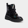 Boots effet holographique Mercredi noir fille - 1