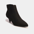 Boots effet suédine kitten heels noir femme - 1