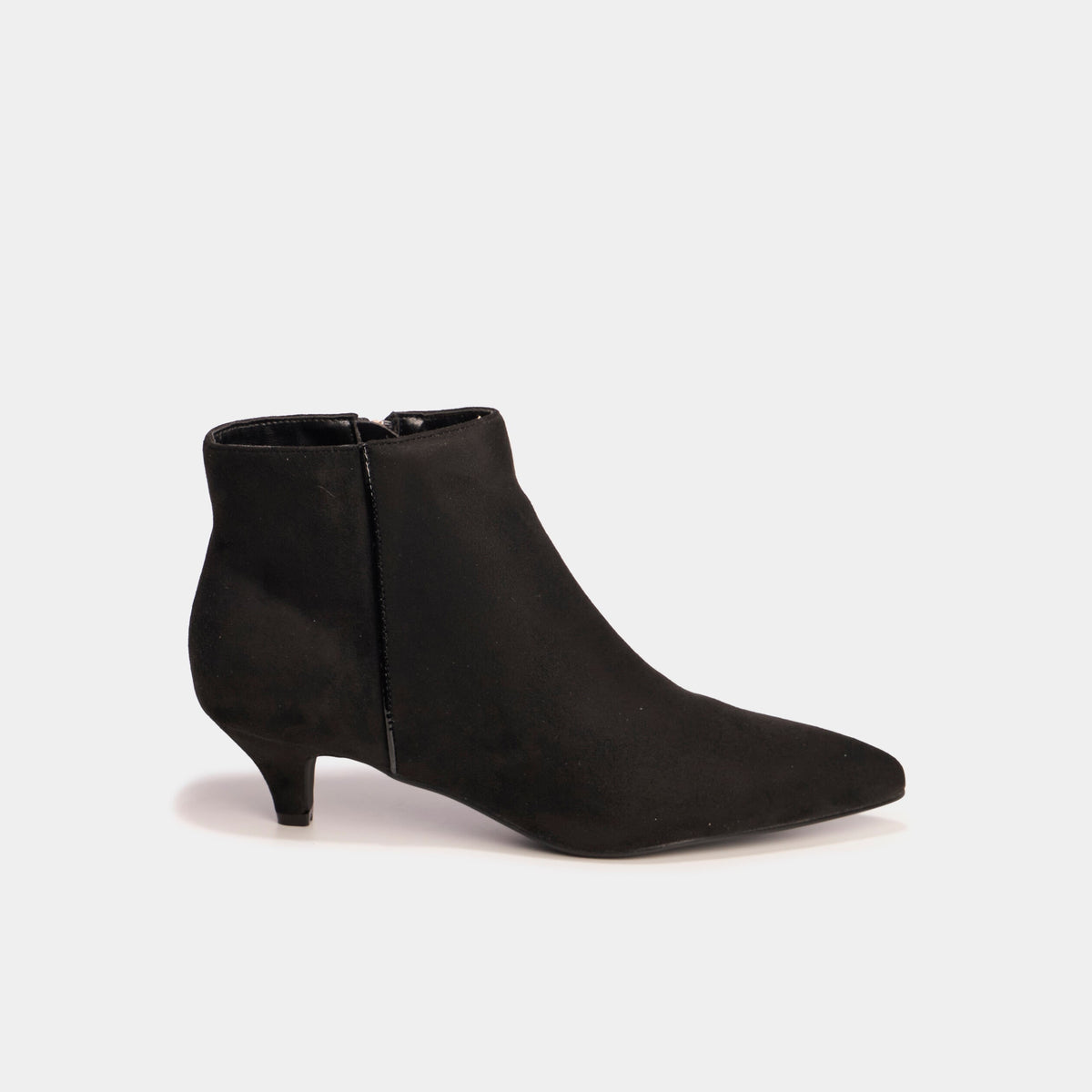 Boots effet suédine kitten heels noir femme - 2