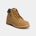 Boots fourrées zippées à lacets camel garçon - 1