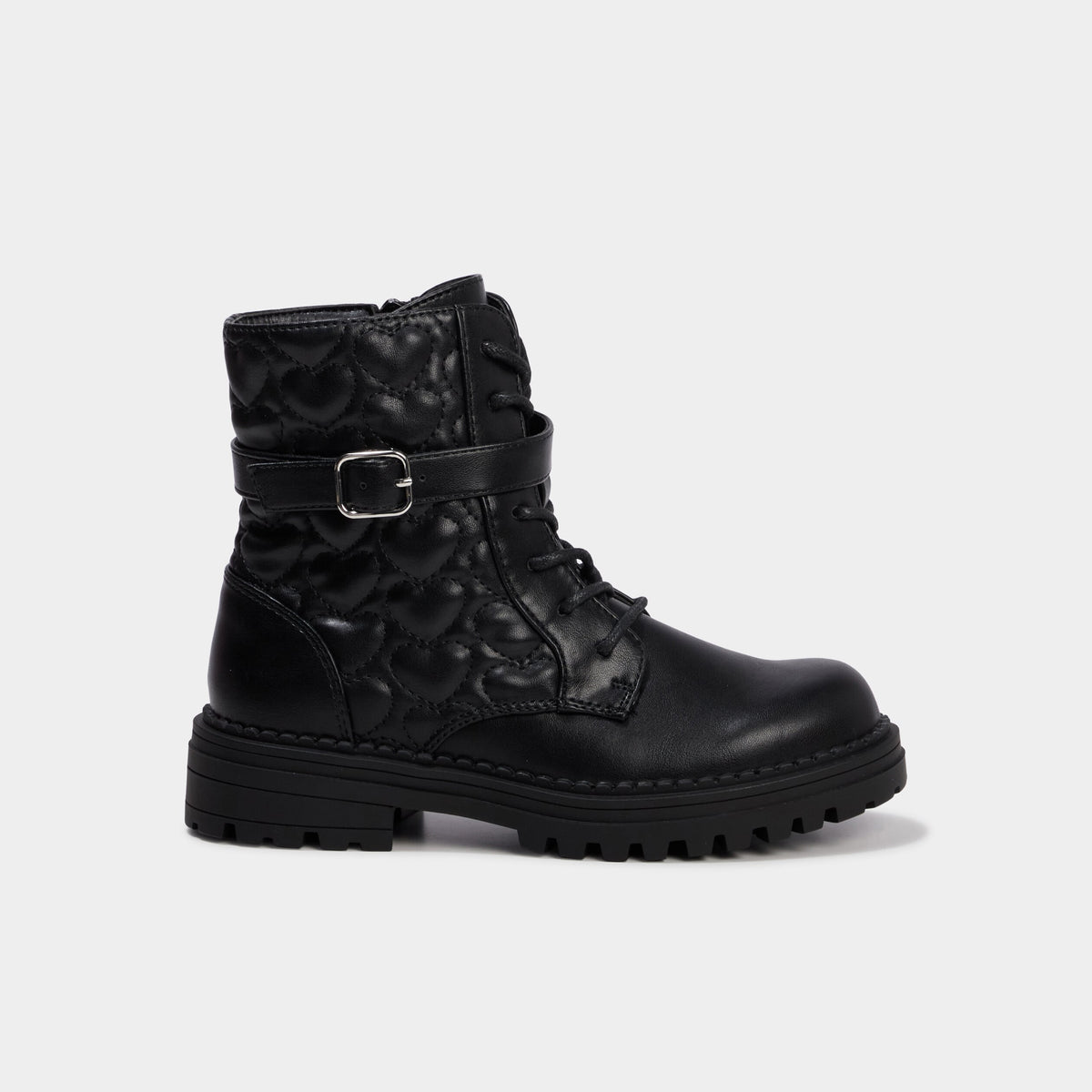 Boots matelassées avec boucles noir fille - 2
