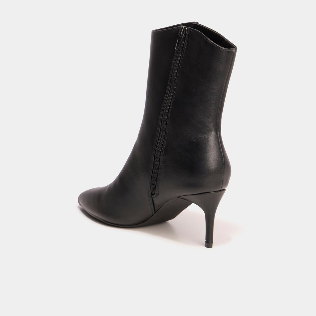 Boots pointues à talons aiguilles noir femme - 2