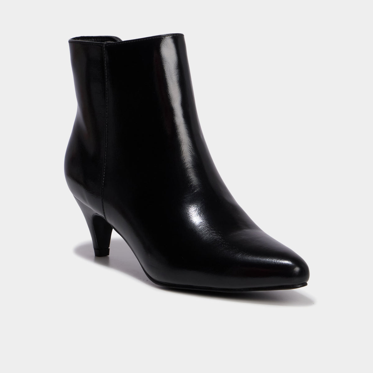 Boots vernies kitten heels noir femme - 1