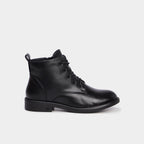 Boots zippées à lacets noir femme - 2