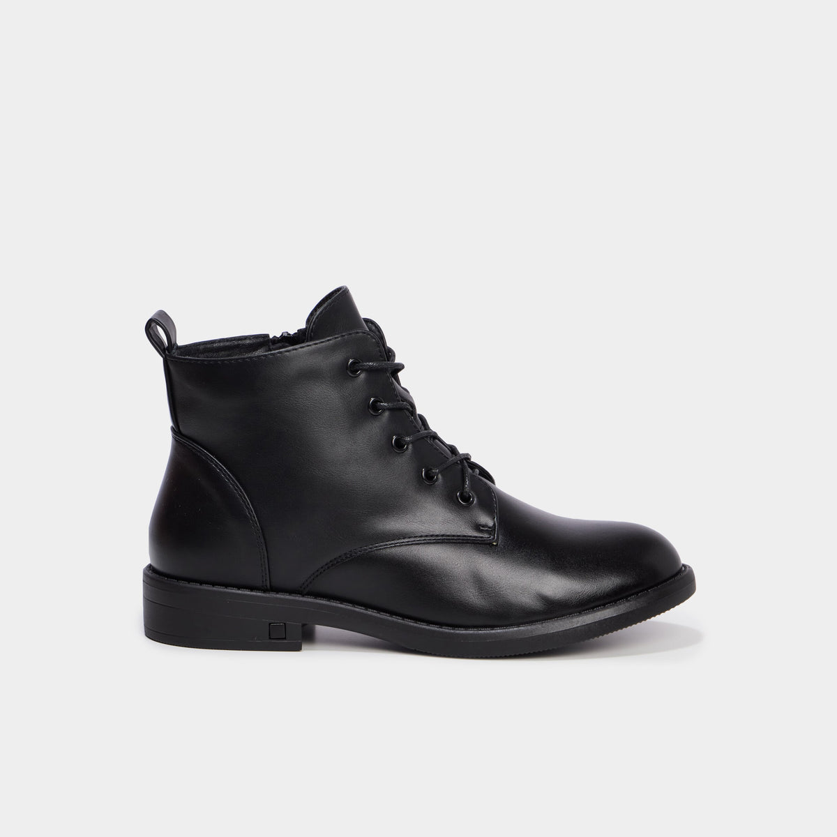 Boots zippées à lacets noir femme - 2