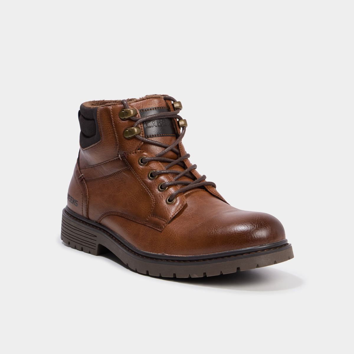 Bottines à lacets avec zip côté marron clair homme - 1