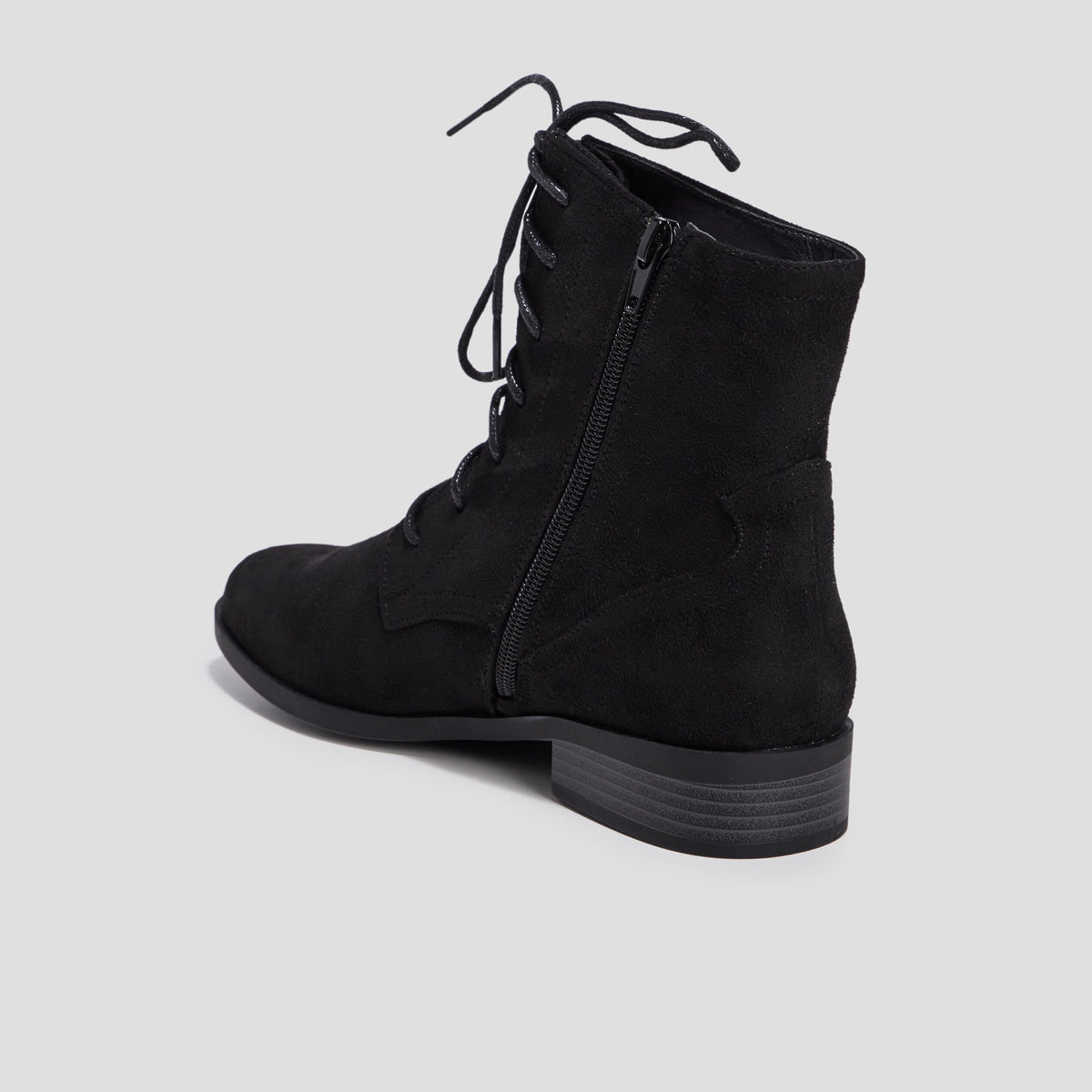 Bottines à lacets noir femme - 2