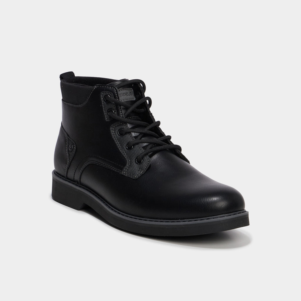 Bottines à lacets noir homme - 1