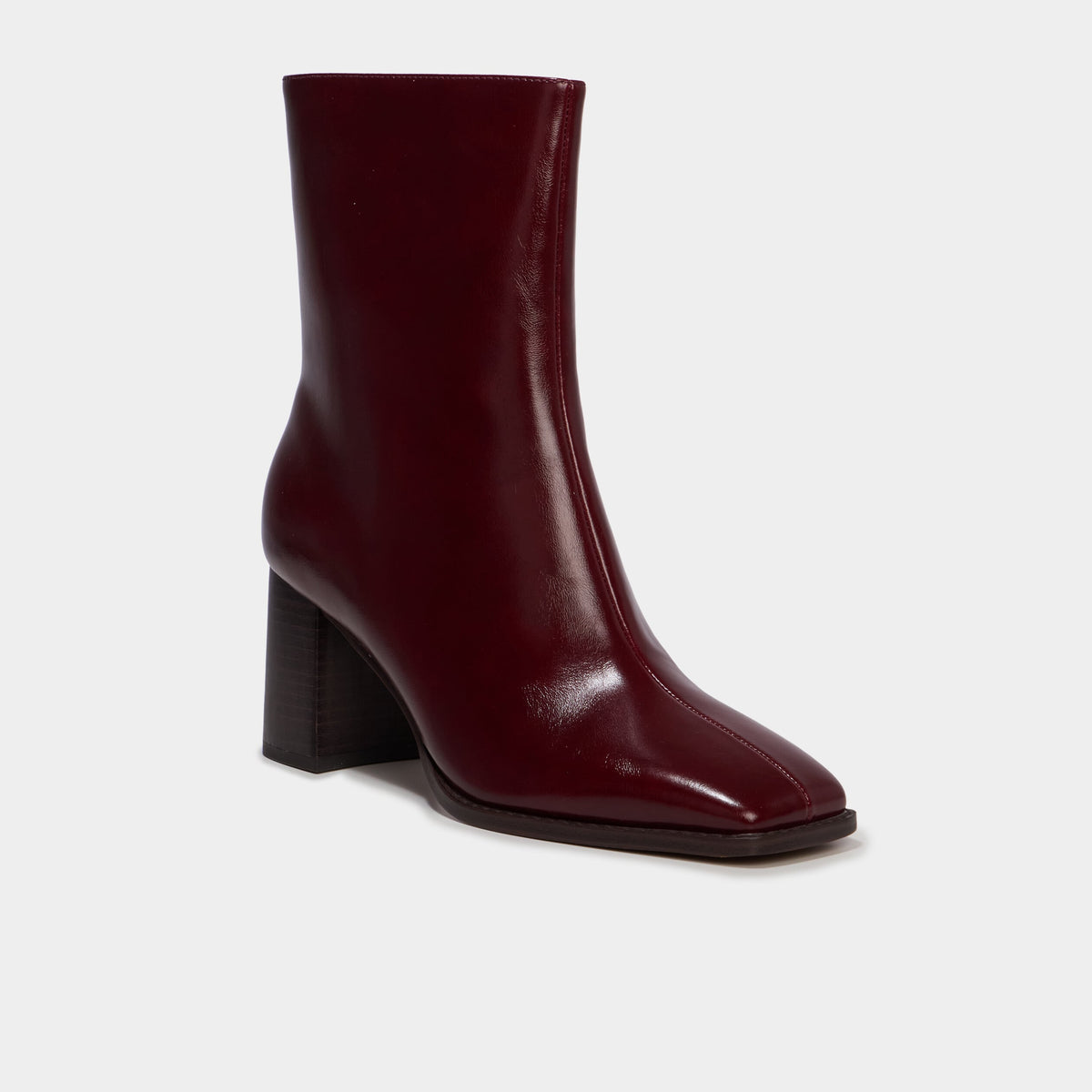 Bottines à talon bloc bout carré noir femme - 3